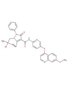 Astatech 1-(2-HYDROXY-2-METHYLPROPYL)-N-(5-((7-METHOXYQUINOLIN-4-YL)OXY)PYRIDIN-2-YL)-5-METHYL-3-OXO-2-PHENYL-2,3-DIHYDRO-1H-PYRAZOLE-4-CARBOXAMIDE; 1